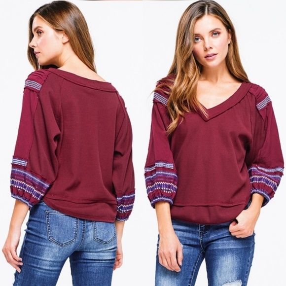Available by Angela Fashion Tops - ‼️GONE 8/15‼️ Lightweight Waffle Knit Top